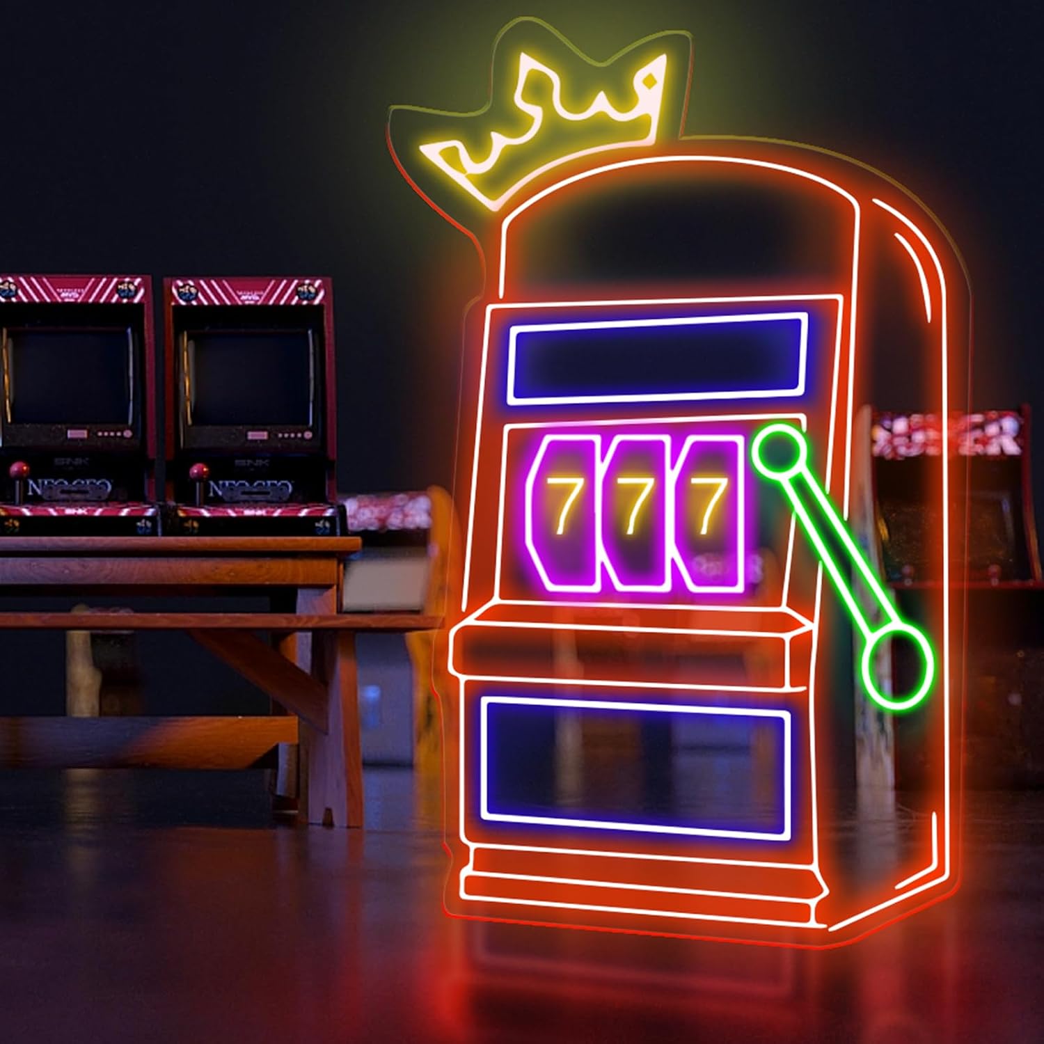 Outdoor Power Garage - Slot Machine Neon Sign Game Icons