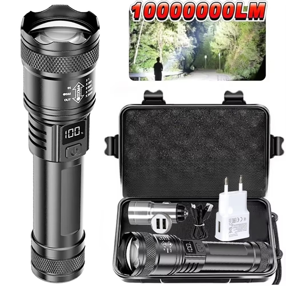 Outdoor Power Supply - Rechargeable LED Flashlight Zoomable Torch with
