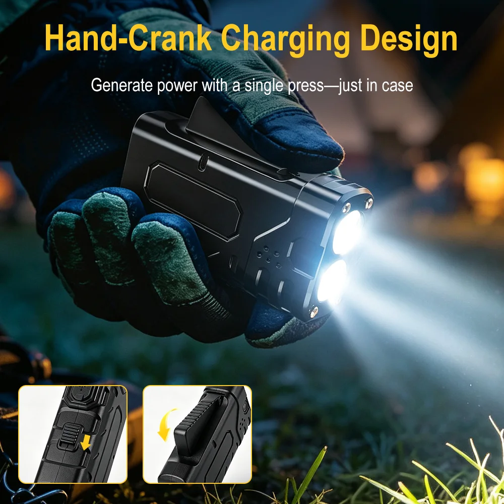 BORUIiT Hand Crank EDC LED Fla - Outdoor Power Supply review and price