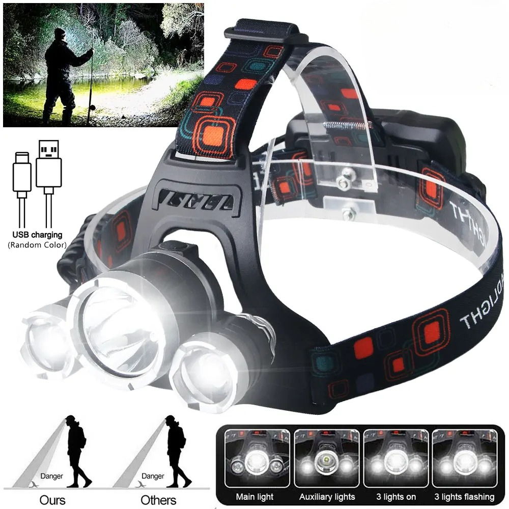 High Power LED Headlamp 18650  - Outdoor Power Supply review and price